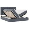 vidaXL Lit de Rangement avec matelas Gris fonc&eacute; 180 x 200 cm Velours