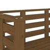 vidaXL Banc de jardin marron miel 111,5x53x71 cm bois massif de pin