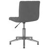 vidaXL Chaise pivotante de bureau Gris fonc&eacute; Velours