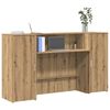vidaXL Bureau r&eacute;ception ch&ecirc;ne artisanal 180x50x103,5cm bois ing&eacute;nierie