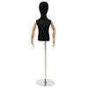 vidaXL Mannequin ajustable de 120-157 cm avec base Unisexe PP Noir