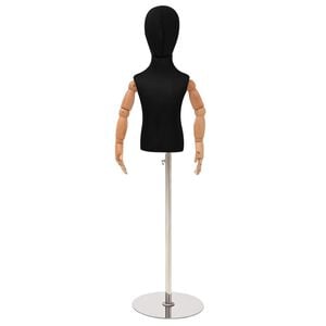 vidaXL Mannequin ajustable de 120-157 cm avec base Unisexe PP Noir
