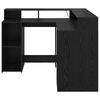 vidaXL Bureau Ch&ecirc;ne noir 130 x 130 x 91 cm Bois d'ing&eacute;nierie