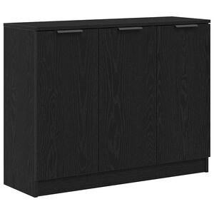 vidaXL Buffet Ch&ecirc;ne noir 90,5 x 30 x 70 cm Bois d'ing&eacute;nierie