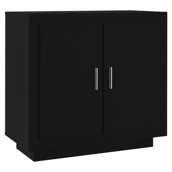vidaXL Buffet Noir 80x40x75 cm Bois d'ing&eacute;nierie