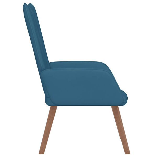 vidaXL Chaise de relaxation Bleu Velours