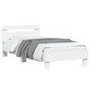 vidaXL Cadre de lit sans matelas avec lumières LED blanc 75x190 cm