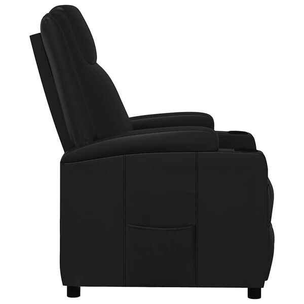 vidaXL Fauteuil inclinable Noir Similicuir