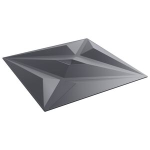 vidaXL Panneaux muraux &Eacute;toile 48 pcs Gris &Eacute;toile 50 x 50 cm Mousse XPS