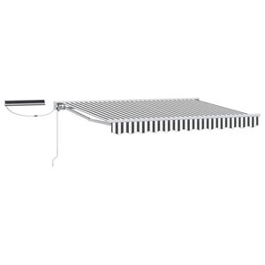 vidaXL Auvent r&eacute;tractable &eacute;lectrique Anthracite et blanc 2,5 x 2 m