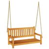 vidaXL Banc balan&ccedil;oire de jardin 2 -Seater 110 x 56 x 58,5 cm Naturel