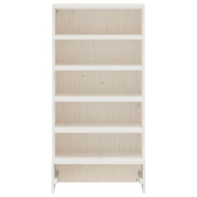 vidaXL Armoire à chaussures blanc 52x30x104 cm bois de pin massif