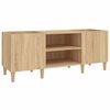 vidaXL Meuble &agrave; disques Ch&ecirc;ne Sonoma 121x38x48 cm Bois d'ing&eacute;nierie