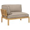 vidaXL Ensemble de Canap&eacute;s Taupe 133 x 92 x 69 cm Bois d'Acacia Massif