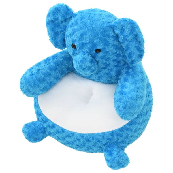 vidaXL éléphant en peluche Bleu