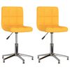 vidaXL Chaises pivotantes &agrave; manger lot de 2 jaune moutarde tissu