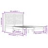 vidaXL Cadre de lit sans matelas noir 135x190 cm bois massif