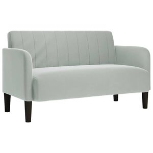 vidaXL Canap&eacute; causeuse gris clair 109 cm velours