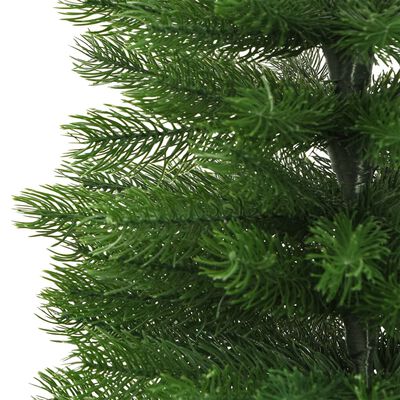 vidaXL Sapin de Noël artificiel mince avec support 180 cm PE