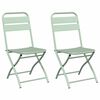 vidaXL Chaise de jardin pliante 2 pcs Menthe claire 42 x 52 x 82 cm