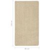 vidaXL Tapis shaggy antid&eacute;rapant Cr&egrave;me 80x150 cm