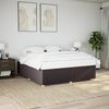 vidaXL Cadre de lit sans matelas marron fonc&eacute; 200x200 cm tissu