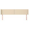 vidaXL T&ecirc;te de lit avec oreilles Cr&egrave;me 203x16x78/88 cm Tissu