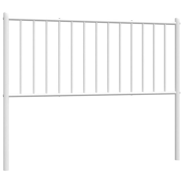 vidaXL T&ecirc;te de lit de remplacement m&eacute;tal blanc 100 cm