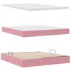vidaXL Lit de Rangement avec matelas Rose 180 x 200 cm Velours