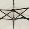 vidaXL Parasol de jardin à double tête avec LED blanc sable 316x145 cm
