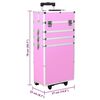 vidaXL Chariot de maquillage Aluminium Rose