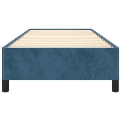 vidaXL Cadre de lit sans matelas bleu foncé 100x200 cm velours