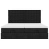 VidaXL Cadre de lit ottoman avec matelas noir 160x200 cm tissu