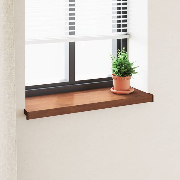 vidaXL Appui de fen&ecirc;tre Bois Brun 60 x 30 x 4,5 cm PVC