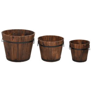 vidaXL Ensemble de jardini&egrave;re godet 3 pcs bois massif de sapin