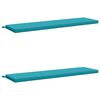 vidaXL Coussins de banc 2 pi&egrave;ces SOEST 2 pc 100 % polyester Turquoise