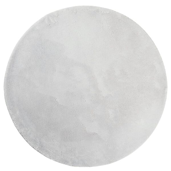 vidaXL Tapis HUARTE &agrave; poils courts doux et lavable gris &Oslash; 200 cm