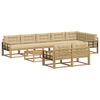 vidaXL Ensemble de canap&eacute;s d'ext&eacute;rieur 9 pc 8 place Blanc et Beige