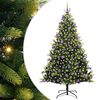 vidaXL Arbre de No&euml;l artificiel en silicone flexible 300 LEDs 210 cm