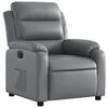vidaXL Fauteuil inclinable &eacute;lectrique Gris Similicuir