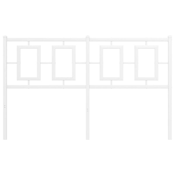 vidaXL Tête de lit métal blanc 135 cm