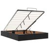 VidaXL Cadre de lit ottoman avec matelas noir 140x190 cm similicuir