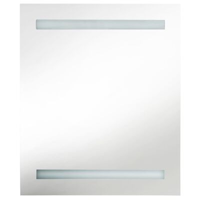 vidaXL Armoire de salle de bain à miroir LED chêne 50x14x60 cm