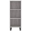 vidaXL Buffet haut Sonoma gris 34,5x34x180 cm Bois d'ing&eacute;nierie
