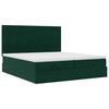 vidaXL Cadre de lit ottoman avec matelas vert fonc&eacute; 160x200 cm velours