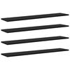 vidaXL &Eacute;tag&egrave;re &agrave; livres 4 pcs Noir 100 x 20 x 1,5 cm Bois d'ing&eacute;nierie