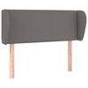 vidaXL T&ecirc;te de lit avec oreilles Gris 83x23x78/88 cm Similicuir