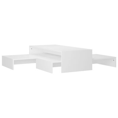 vidaXL Set tables basses gigognes Blanc 100x100x26,5 cm Aggloméré