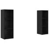 vidaXL Ensemble meuble TV 2 pc Ch&ecirc;ne noir Bois d'ing&eacute;nierie