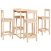 vidaXL Ensemble de bar 5 pcs Bois de pin massif